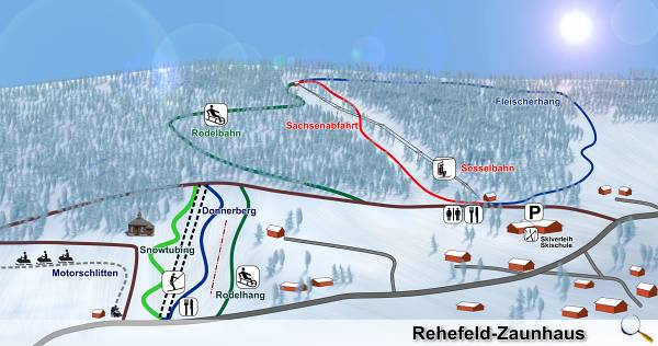 3D- mapa zimního světa Rehefeld