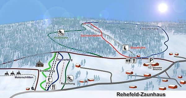 3D- mapa zimního světa Rehefeld