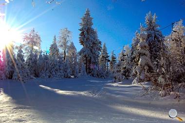 Tolles Winterwetter lädt zum Skifahren ein...